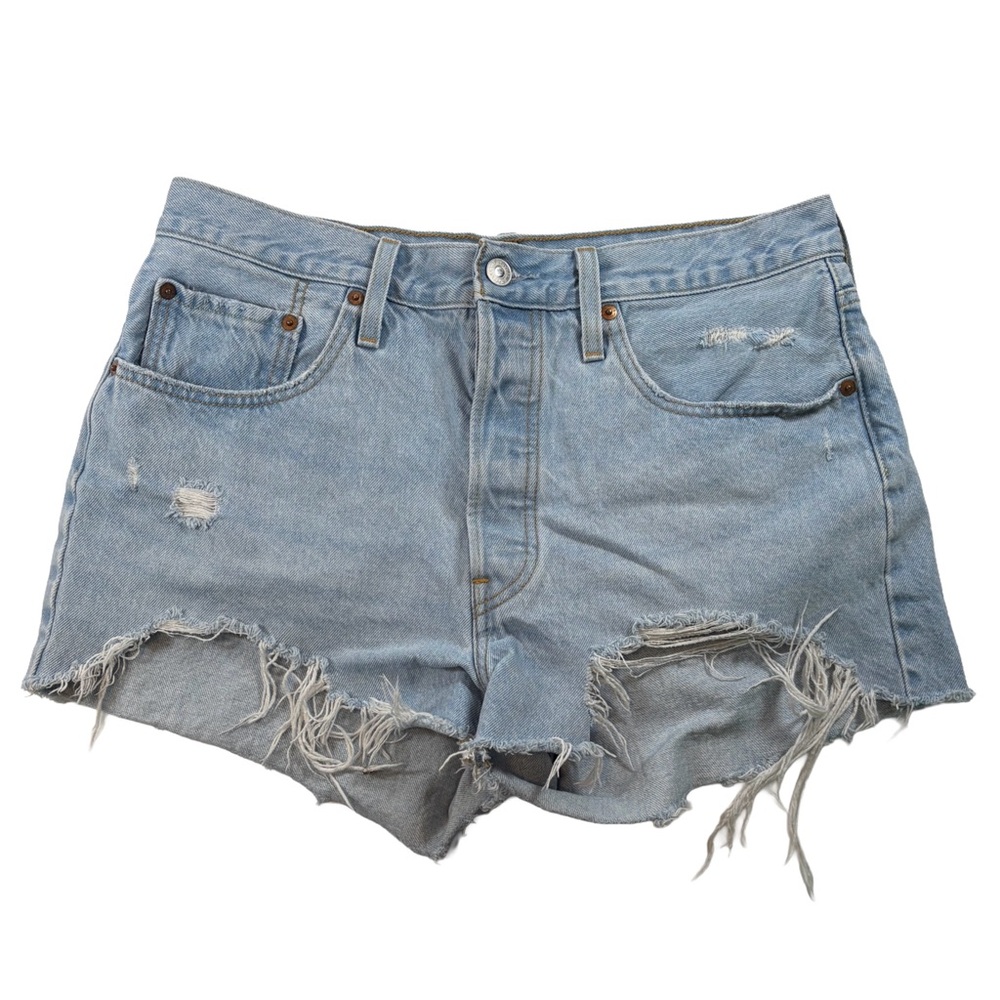 Levi’s 501 Distressed High Rise Denim Shorts | W31